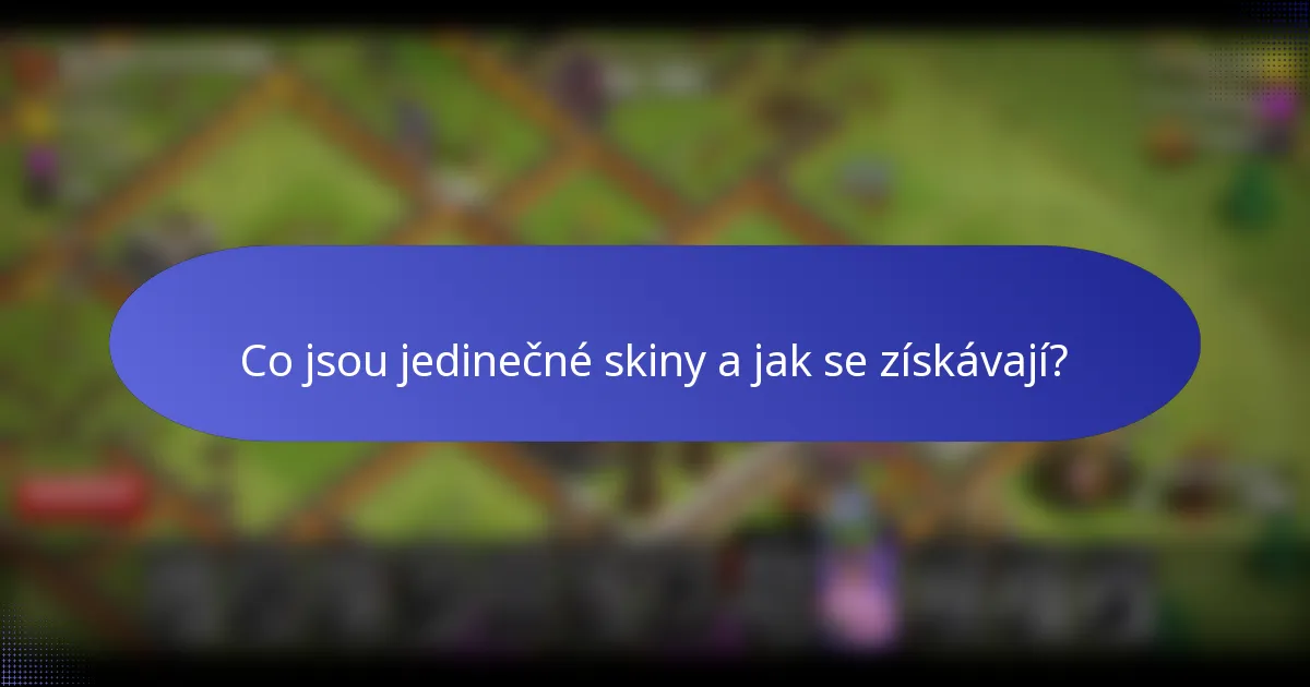 Co jsou jedinečné skiny a jak se získávají?