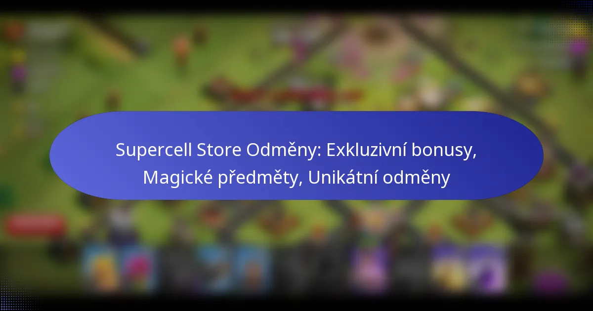 Read more about the article Supercell Store Odměny: Exkluzivní bonusy, Magické předměty, Unikátní odměny