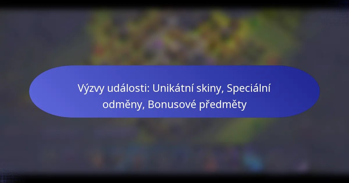 Read more about the article Výzvy události: Unikátní skiny, Speciální odměny, Bonusové předměty