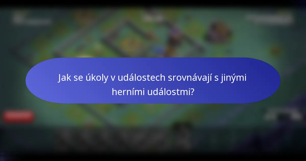 Jak se úkoly v událostech srovnávají s jinými herními událostmi?