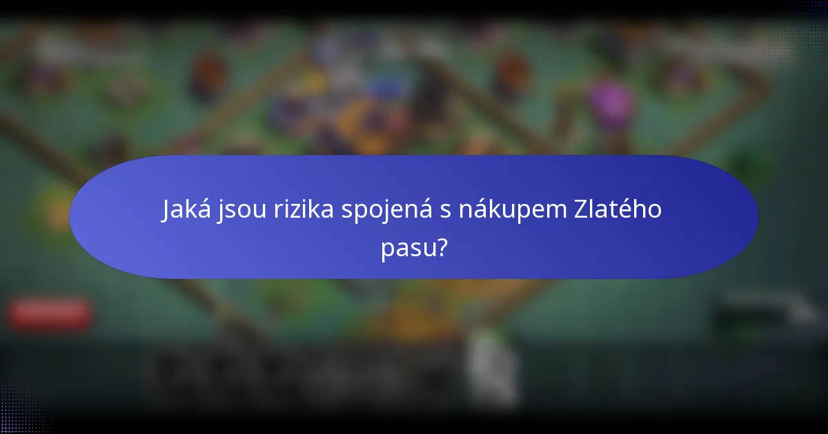 Jaká jsou rizika spojená s nákupem Zlatého pasu?