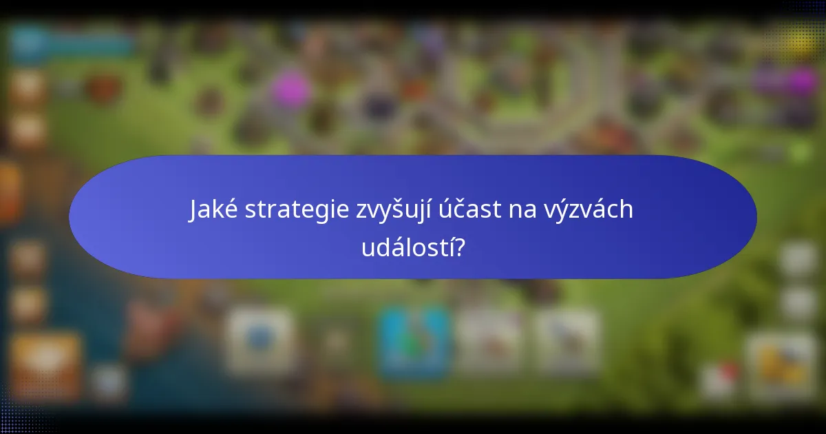 Jaké strategie zvyšují účast na výzvách událostí?